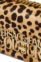 Leopard Logo Plaque Crossbody Bag